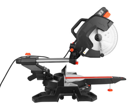Power tools circular saw isolated on a white backgroundの写真素材