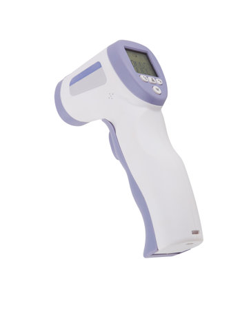 Electronic thermometer isolated on white backgroundの写真素材