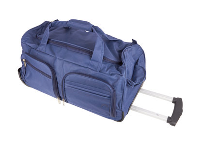 Large suitcase isolated on a white backgroundの写真素材