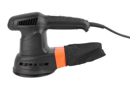 Electric sander tool isolated on white backgroundの写真素材