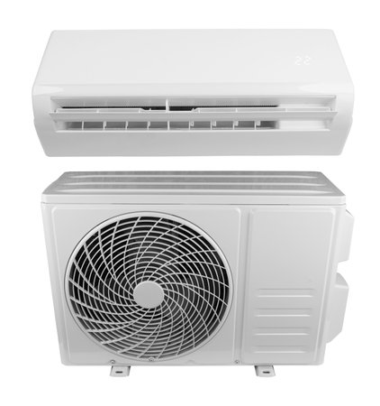 White air condition isolated on white backgroundの写真素材