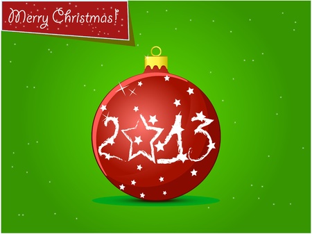 New Year s Red fir-tree sphereのイラスト素材