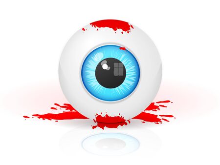 realistic bloody eyeのイラスト素材