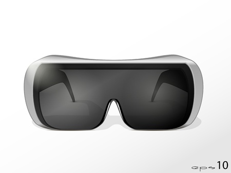 cool sunglasses with silver frameのイラスト素材