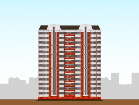 multi-storey apartment house のイラスト素材