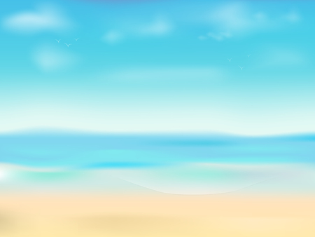 Bright and light summer beach backgroundのイラスト素材