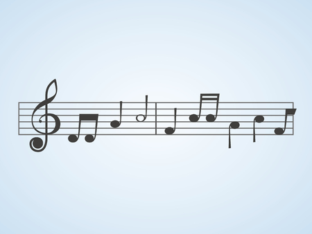 sheet music isolated on plain backgroundのイラスト素材
