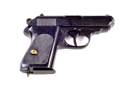  gun on white background.の写真素材