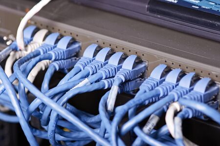 Big server and wires.の写真素材