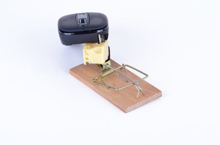 mouse trap on white 