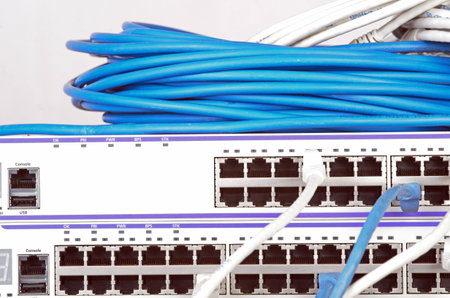 big server and wires.