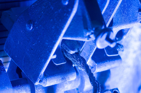 photo of the historic machines in macro photography, detail,the color of the object obtained by lighting in the shooting phase and not in the post-productionの写真素材