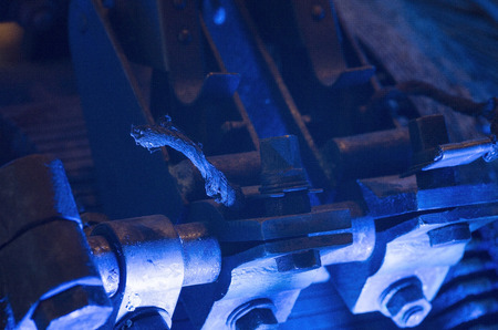 photo of the historic machines in macro photography, detail,the color of the object obtained by lighting in the shooting phase and not in the post-productionの写真素材