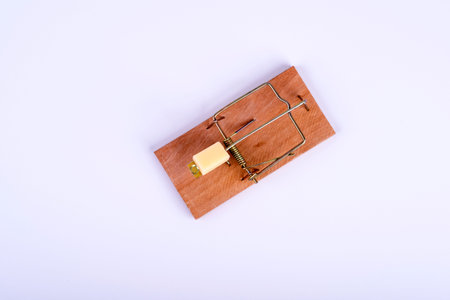 Photo of mouse trap on white background