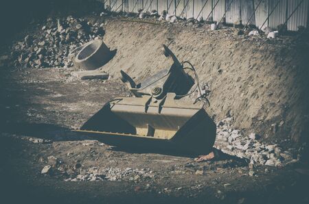 excavator working in job site.の写真素材