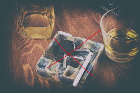 alcohol, car, keys ,tragedyの写真素材