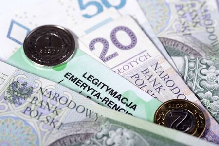Polish pensioner card, Social Insurance ZUSの写真素材