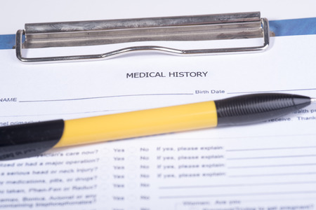Medical history questionnaireの写真素材