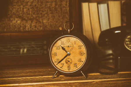 old alarm clockの写真素材