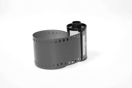 Spiral film isolated on whiteの写真素材