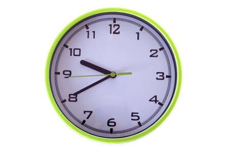 Plastic clock in white backgroundの写真素材