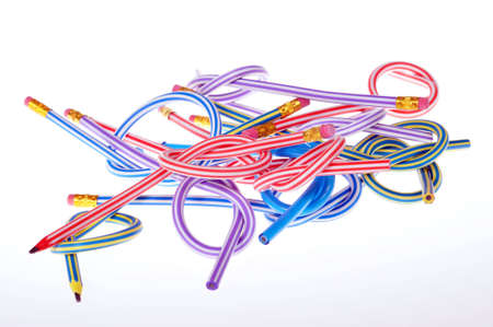 Beack to school with crazy pencilsの写真素材