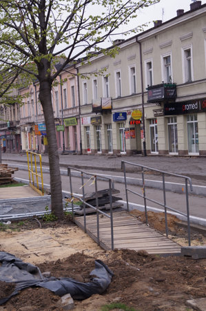 Renovation of Alleys in CzÄstochowa, Alleys of the Blessed Virgin Mary in CzÄstochowaの写真素材