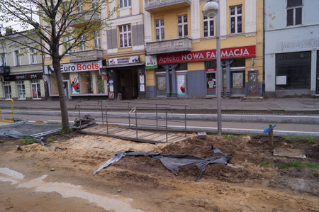 Renovation of Alleys in CzÄstochowa, Alleys of the Blessed Virgin Mary in CzÄstochowaの写真素材
