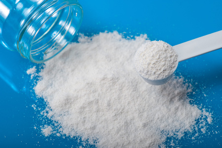 Diet supplement, glucosamine, fructose, dextrose or spirulina extract. Could also be a Sport Supplement like lysine, guarana, valine or protein powder.の写真素材
