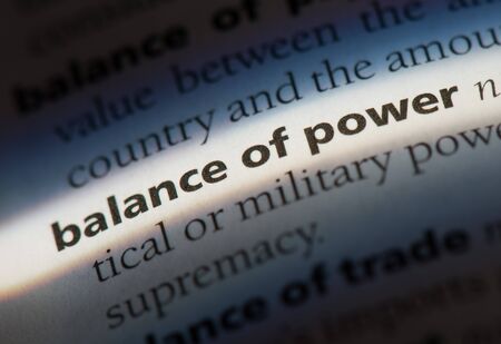 Balance of Power word in a dictionary. Power Balance conceptの写真素材