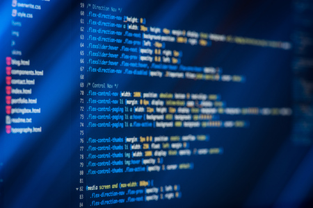 Html code developingの写真素材