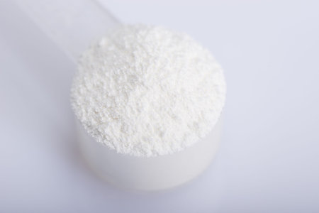 Sport supplement, creatine, hmb, bcaa, amino acid or vitamin mesure with powder. Sport nutrition...