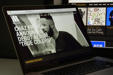 Milan, Italy - August 10, 2017: Allmusic website homepage. It is an online music guide. The largest music database on the web. Allmusic logo visible.のeditorial素材