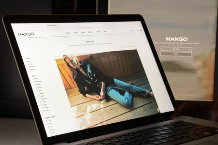 Milan, Italy - May 7, 2017: Mang brand website homepage. It's a fashion e-commerce store.