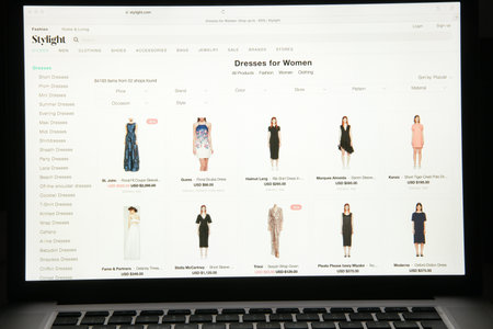 Milan, Italy - May 7, 2017: Stylight website homepage. It's a fashion e-commerce store.のeditorial素材