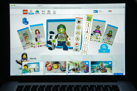 Milan, Italy - August 10, 2017: Lego.com website homepage. It is a line of plastic construction toys...
