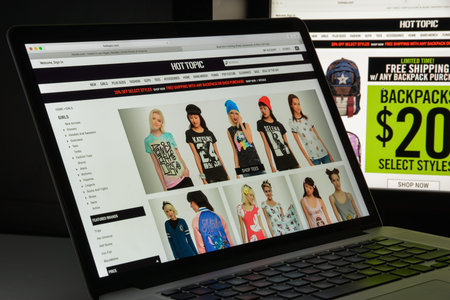 Milan, Italy - August 10, 2017: Hottopic.com website homepage. It is an American retail chain...