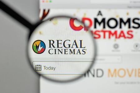 Milan, Italy - November 1, 2017: Regal Entertainment Group logo on the website homepage.のeditorial素材