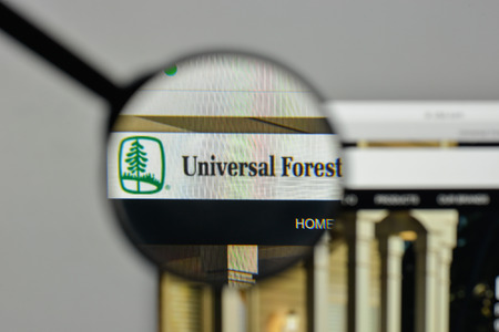 Milan, Italy - November 1, 2017: Universal Forest Products logo on the website homepage.のeditorial素材
