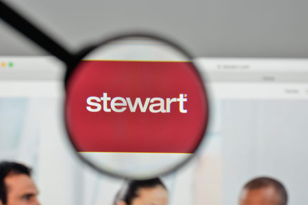 Milan, Italy - November 1, 2017: Stewart Information Services logo on the website homepage.