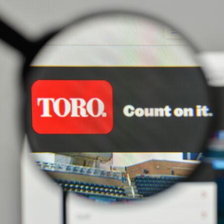 Milan, Italy - November 1, 2017: Toro logo on the website homepage.のeditorial素材