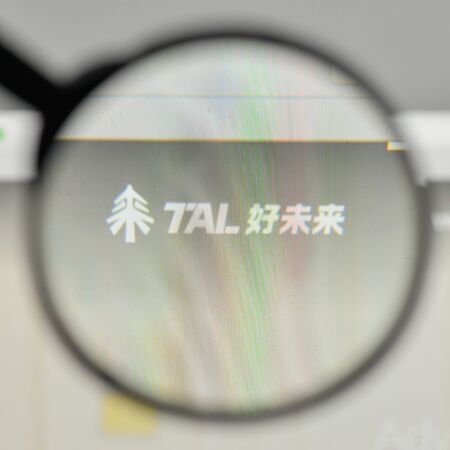 Milan, Italy - November 1, 2017: TALEducation Group logo on the website homepage.のeditorial素材