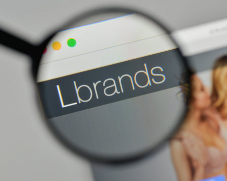 Milan, Italy - November 1, 2017: L Brands logo on the website homepage.