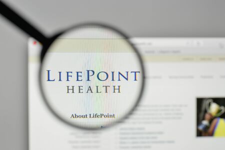 Milan, Italy - November 1, 2017: Life Point Health logo on the website homepage.のeditorial素材