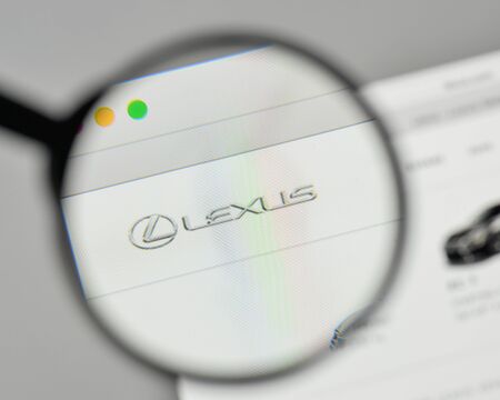 Milan, Italy - November 1, 2017: Lexus logo on the website homepage.のeditorial素材