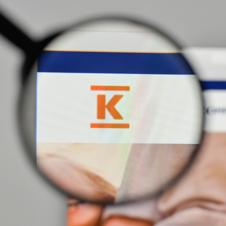 Milan, Italy - November 1, 2017: Kesko OYJ logo on the website homepage.のeditorial素材
