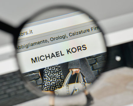 Milan, Italy - November 1, 2017: Michael Kors logo on the website homepage.