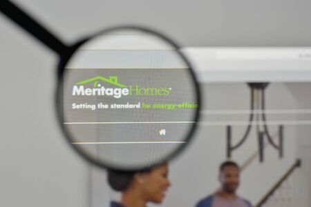 Milan, Italy - November 1, 2017: Meritage Homes logo on the website homepage.のeditorial素材
