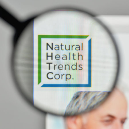 Milan, Italy - November 1, 2017: Natural Health Trends logo on the website homepage.のeditorial素材
