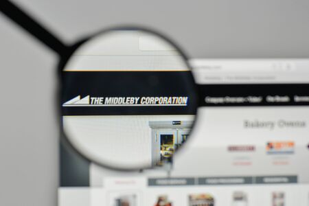 Milan, Italy - November 1, 2017: Middleby logo on the website homepage.のeditorial素材